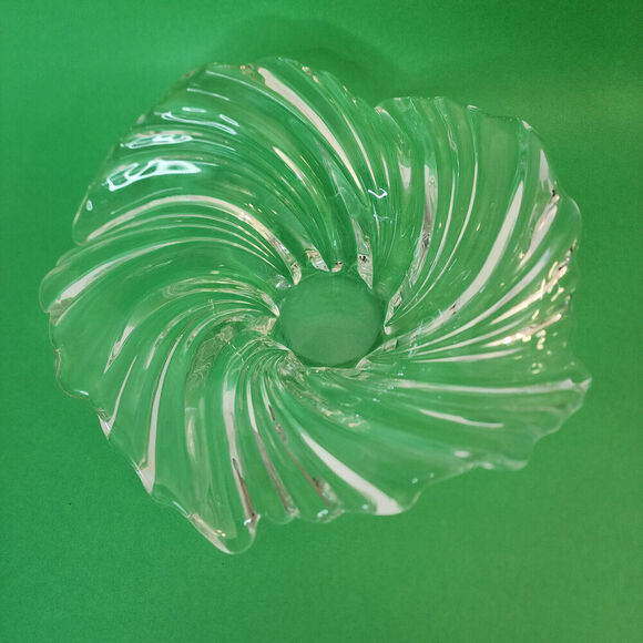 Mikasa Belle Epoque Spiral Swirl Crystal Bowl Center Piece Serving Bowl - Picture 3 of 6